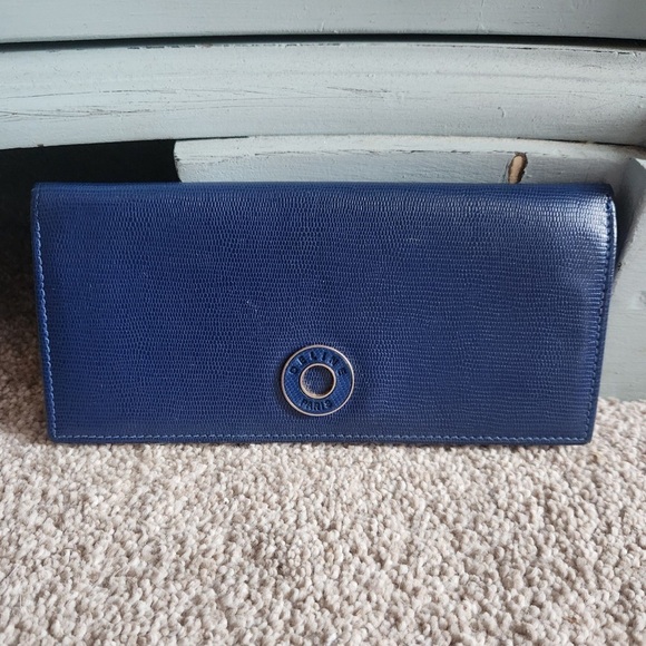 Celine Blue Large Leather Wallet - Picture 1 of 8